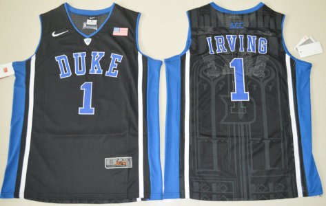 Maillot De Basket NCAA Duke Bleu Devils Kyrie Irving 1 Col V College Basketball Authentique Noir